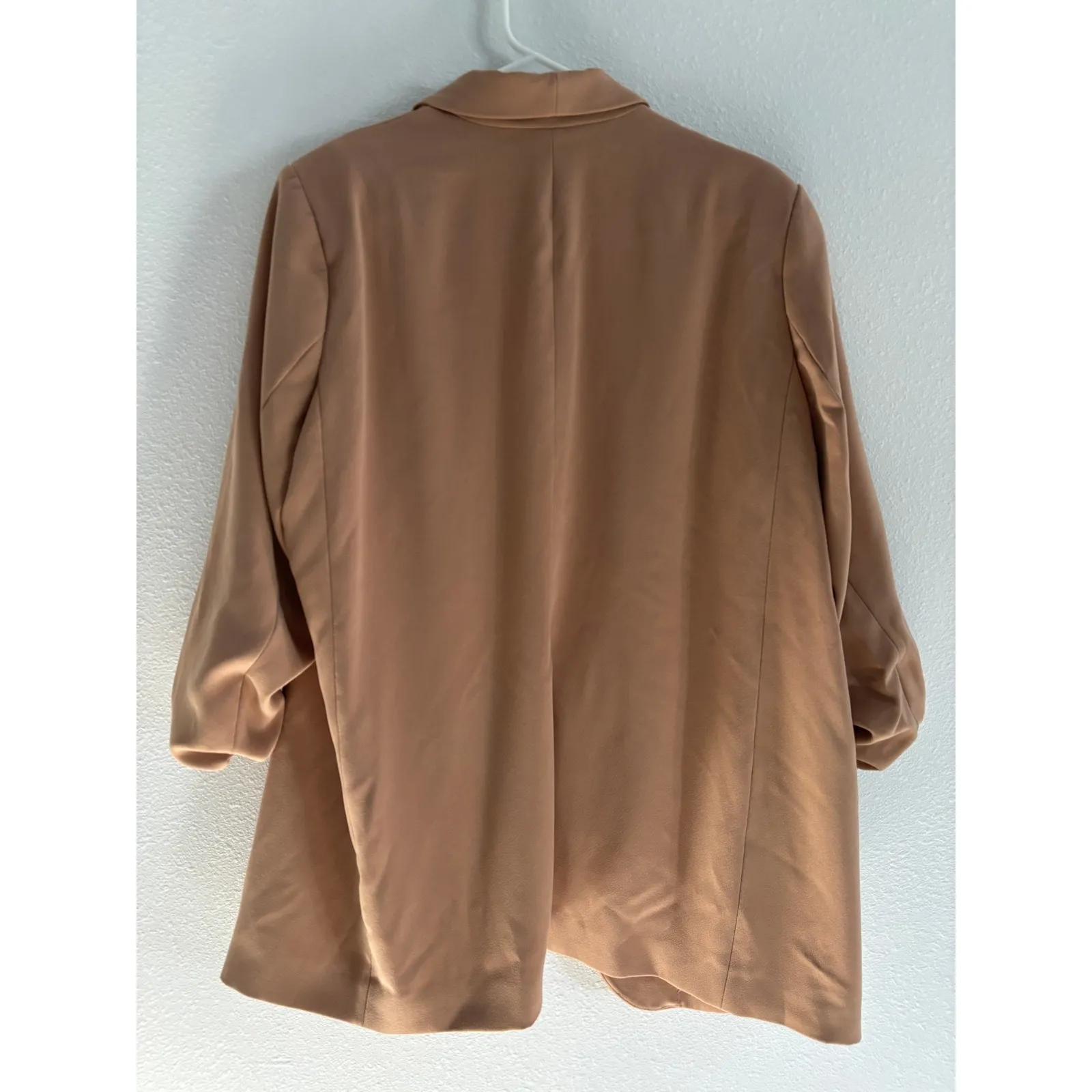 Express Oversized Blazer Womens XL Camel Tan Boyfriend Slouchy Office Neutral - Image 2