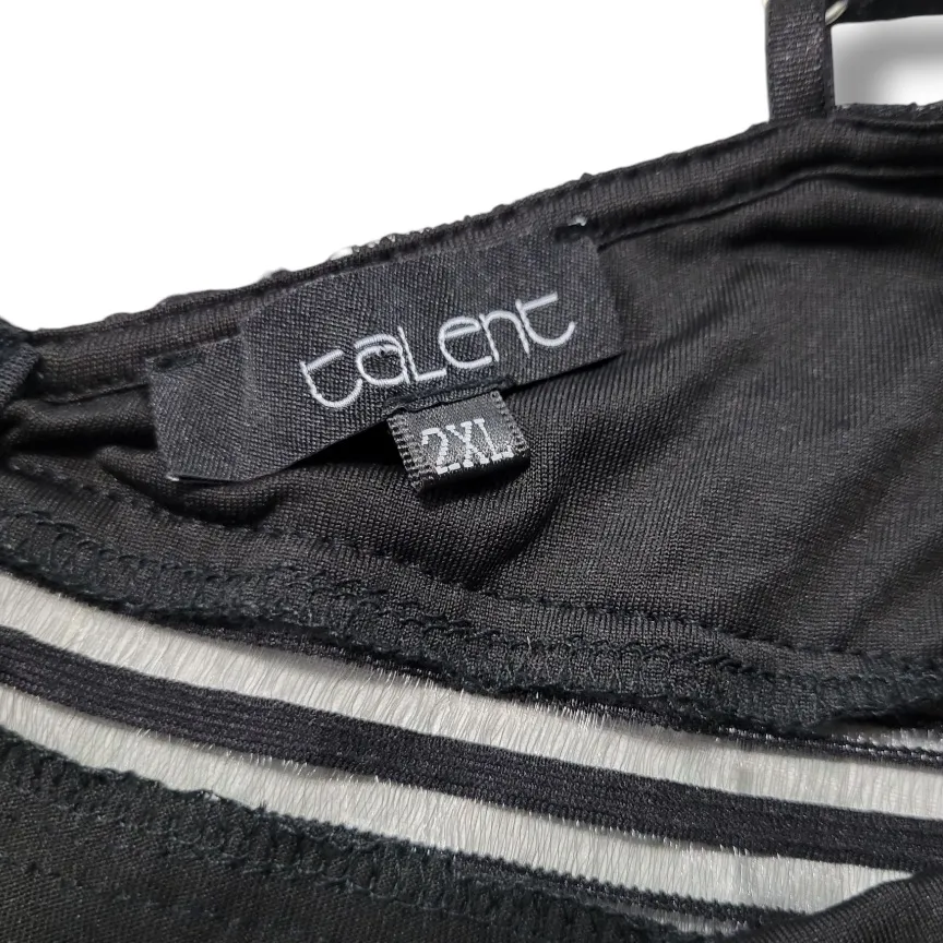 Talent Dress Size 2XL Cocktail Dress Sleeveless Spaghetti Strap Dress Lace Sheer Trim Women's Dress - Image 6