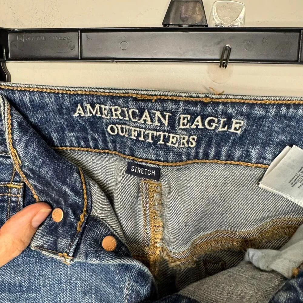American Eagle High Rise stretch denim Mini Skirt Size 4 - Image 4