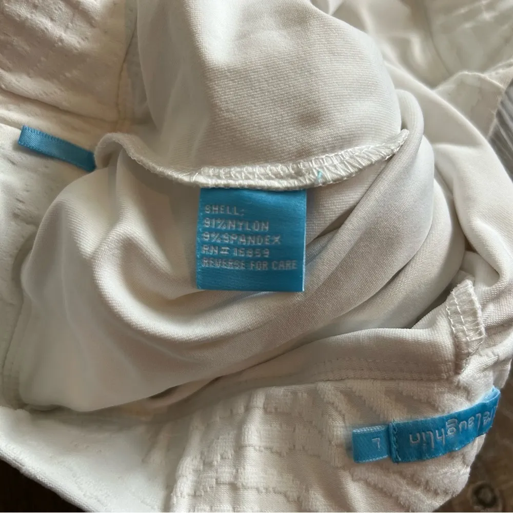 J. McLaughlin White Textured Catalina Tennis Faux Wrap Skort L - Image 8