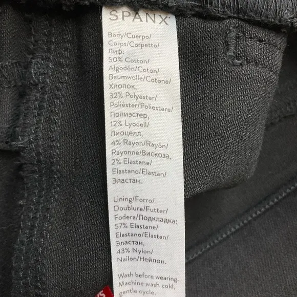 Spanx  Cropped Flare‎ Jeans Small Black Wash - Image 7