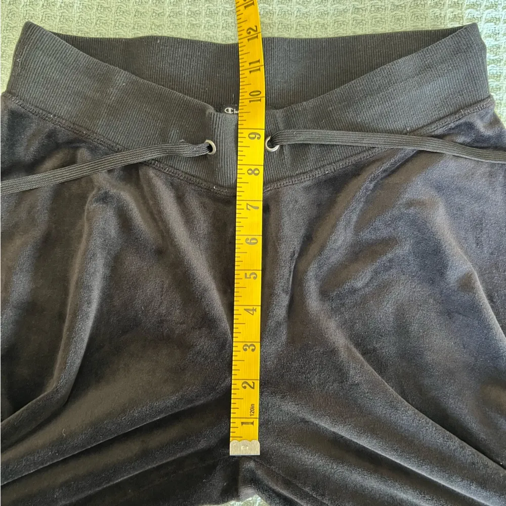 Champion Elite Womens Black Velour Joggers Pants S Small Athletic Athleisure - Image 4