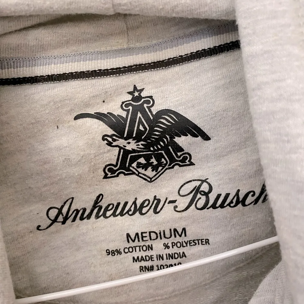Budweiser Anheuser Busch Logo Pull Over Hooded Sweatshirt - Image 4