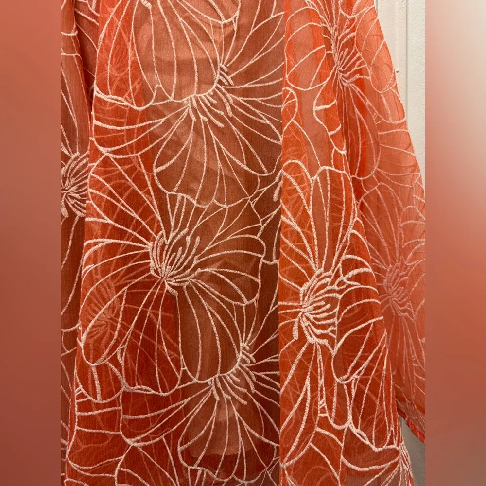 Anthropologie Calendula Dress by Moulinette Soeurs Organza Floral Sz 6 Spring! - Image 7