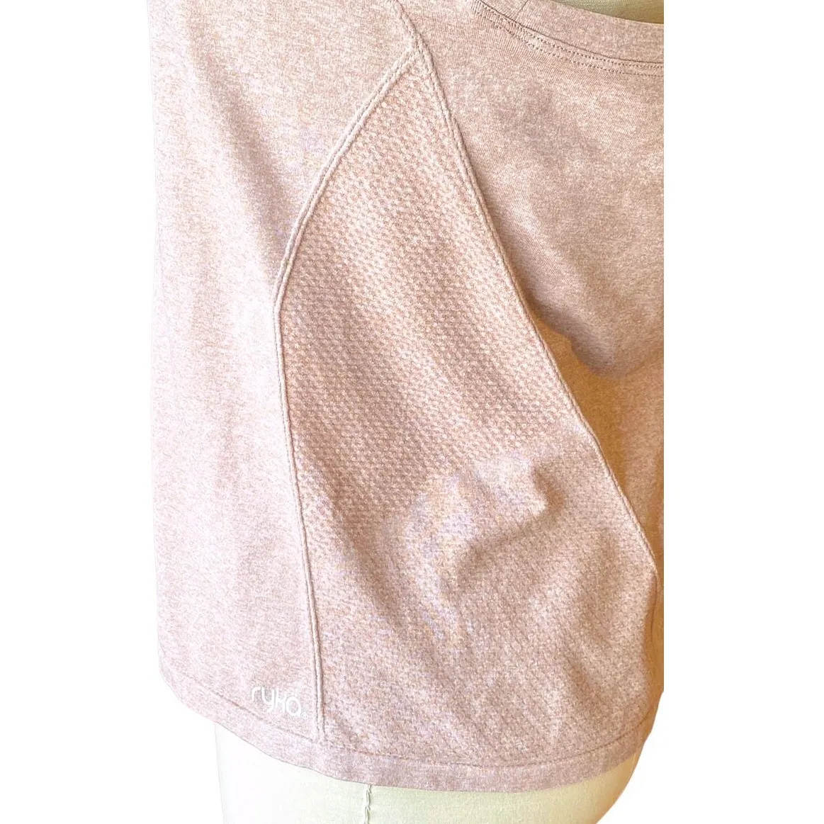 RYKA Heathered Blush Pink Activewear Racer Back Tank Top ~ Women's Size XL - Image 4