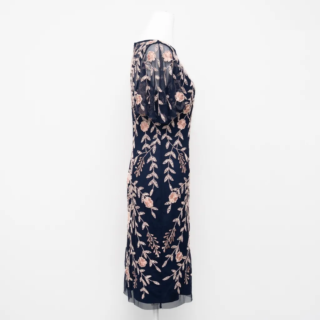 Adrianna Papell Beaded‎ Flutter Sleeve Dress - Image 4
