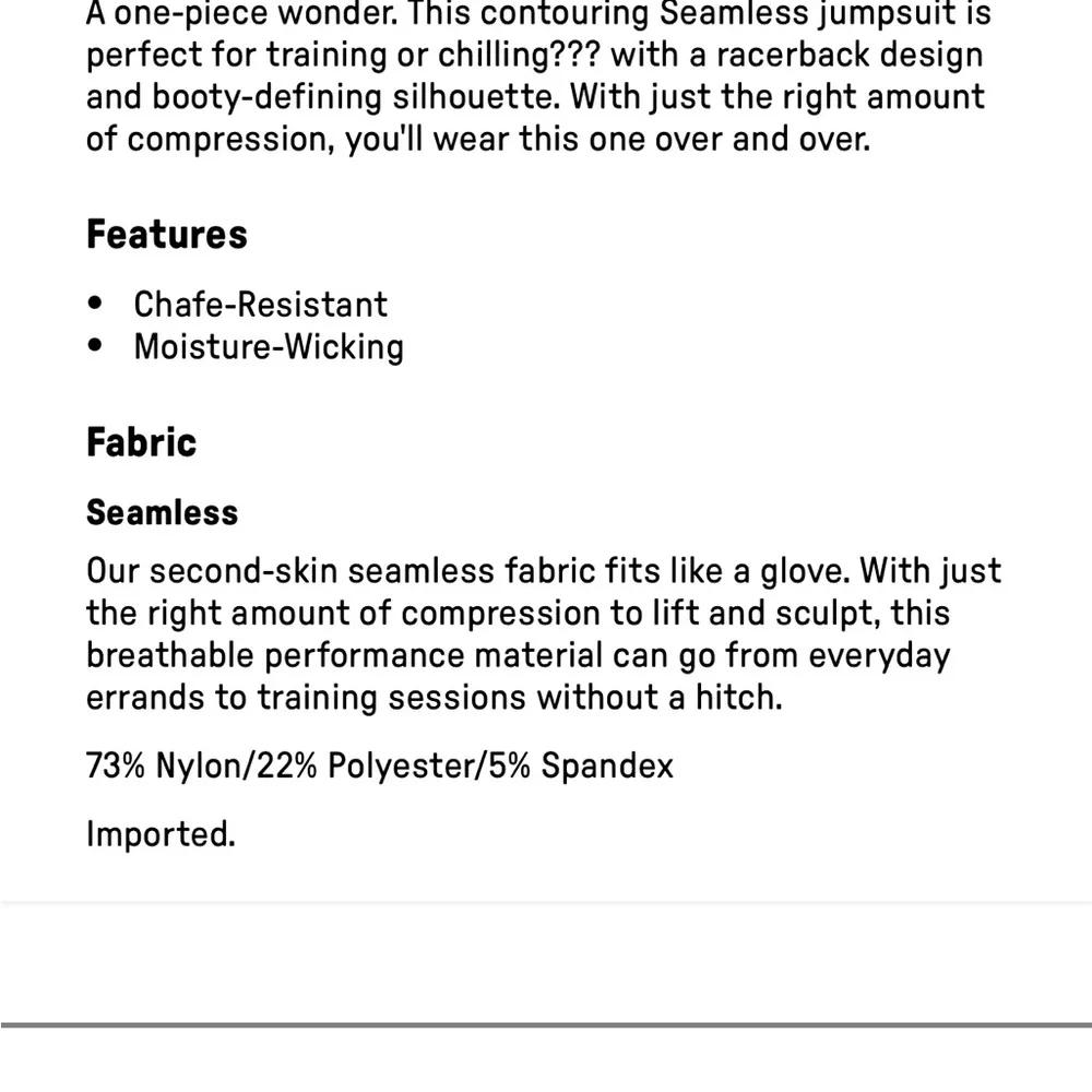 Fabletics Seamless Fusion Jumpsuit 7/8 NWT woman size SMALL still online - Image 5