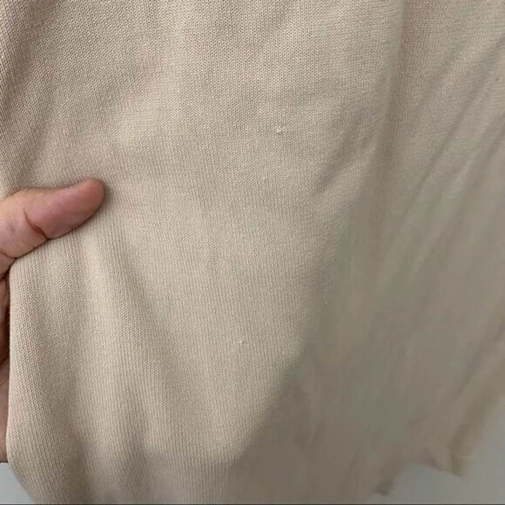 COS Beige Tan Lagenlook Slinky Knit Mini Dress Womens Size Small - Image 3