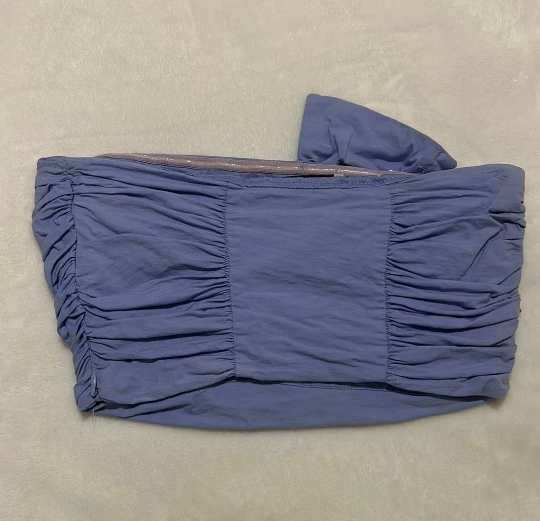 DO+BE Boutique  Blue Crop Top - Image 2