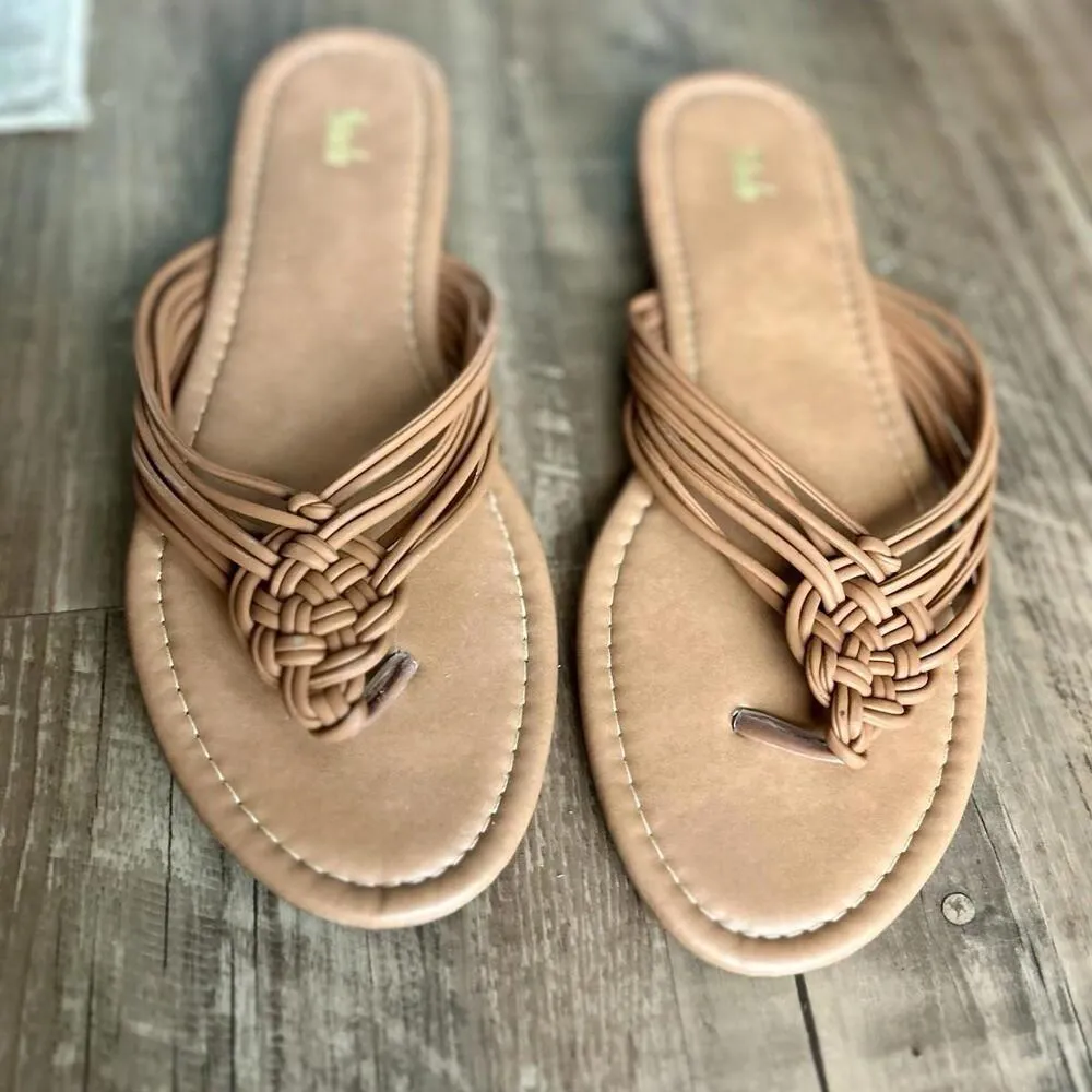 Shein Women’s Size 9 Brown Strappy Knot Sandals - Image 4