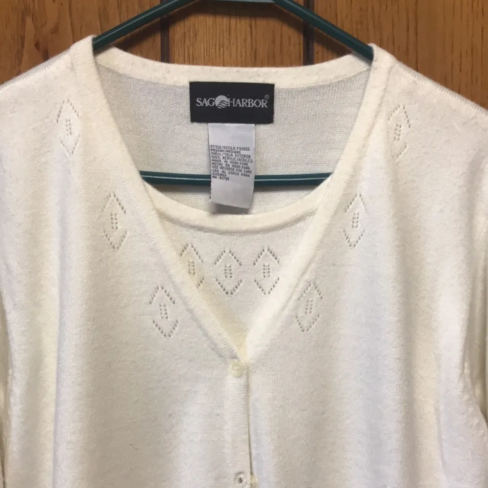 SAG Harbor beige two piece sweater - Image 4