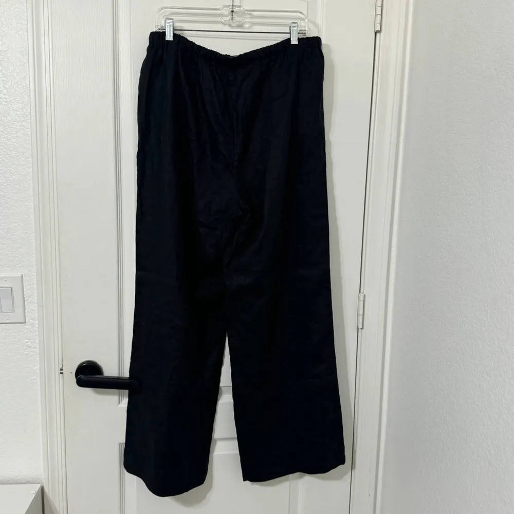 Reformation Olina Black Linen Pants Size M Size M - Image 4