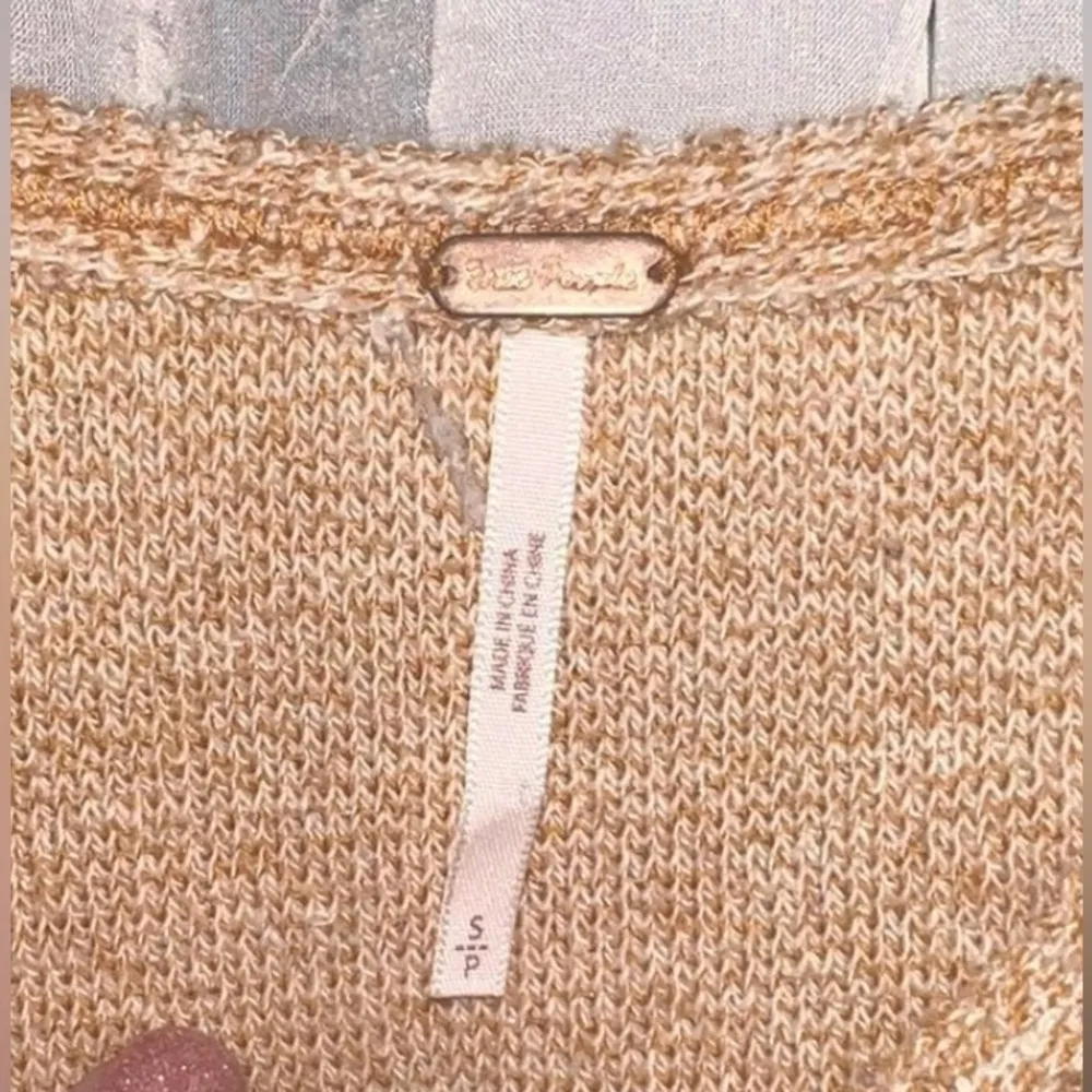 Free People Franny Pullover Honey Ginger size small (oversized) EUC - Image 8
