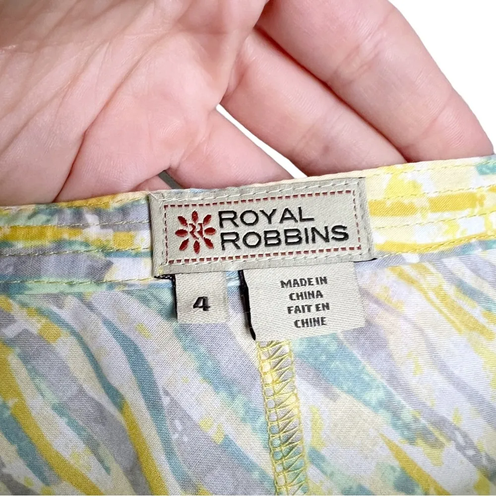 Royal Robbins 100% Cotton Lightweight Yellow Green A Line Skirt - Image 9