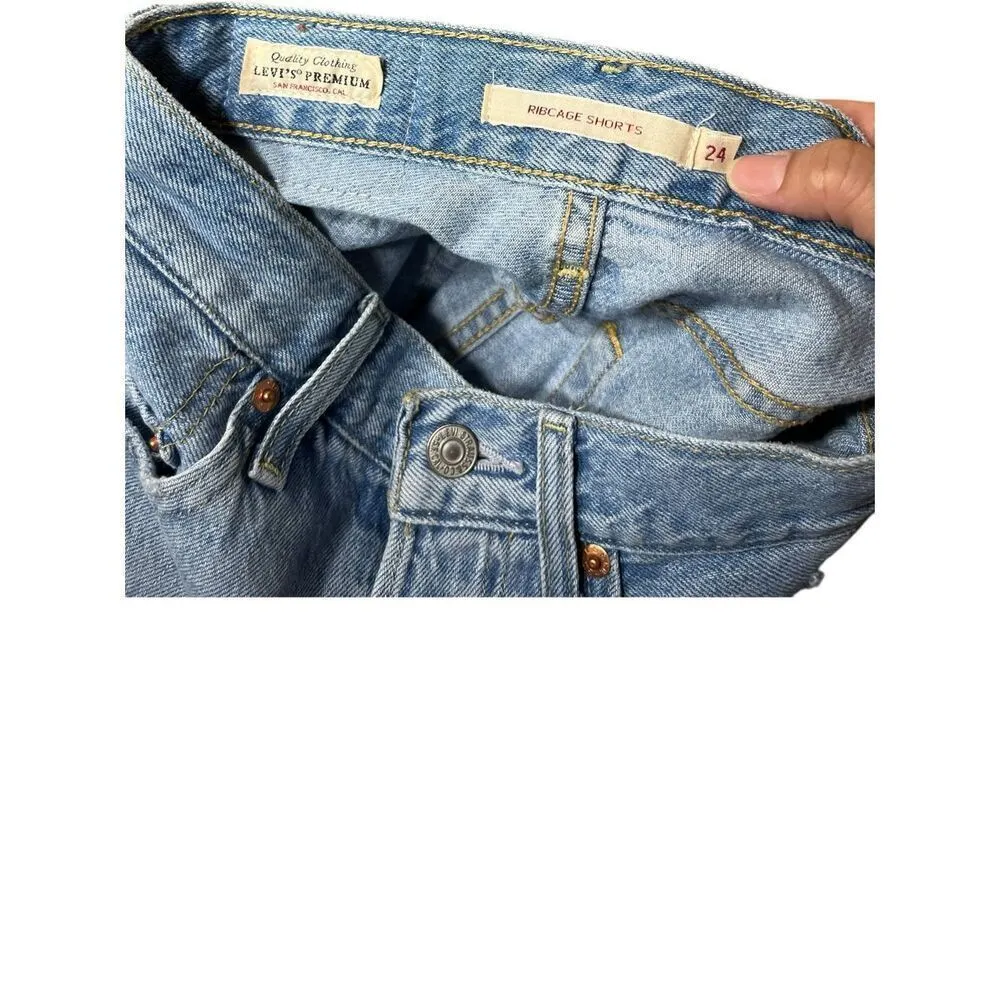 Levi’s Premium Ribcage High‎ Waisted Shorts Size 24 - Image 8