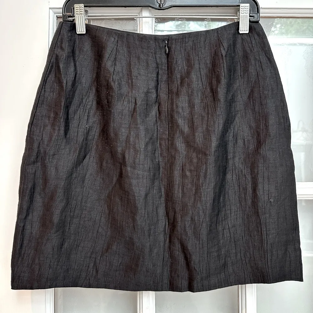 Tracy Reese New York Black Linen Draped Skirt Women’s Size 4 Small S NWT $270 - Image 4