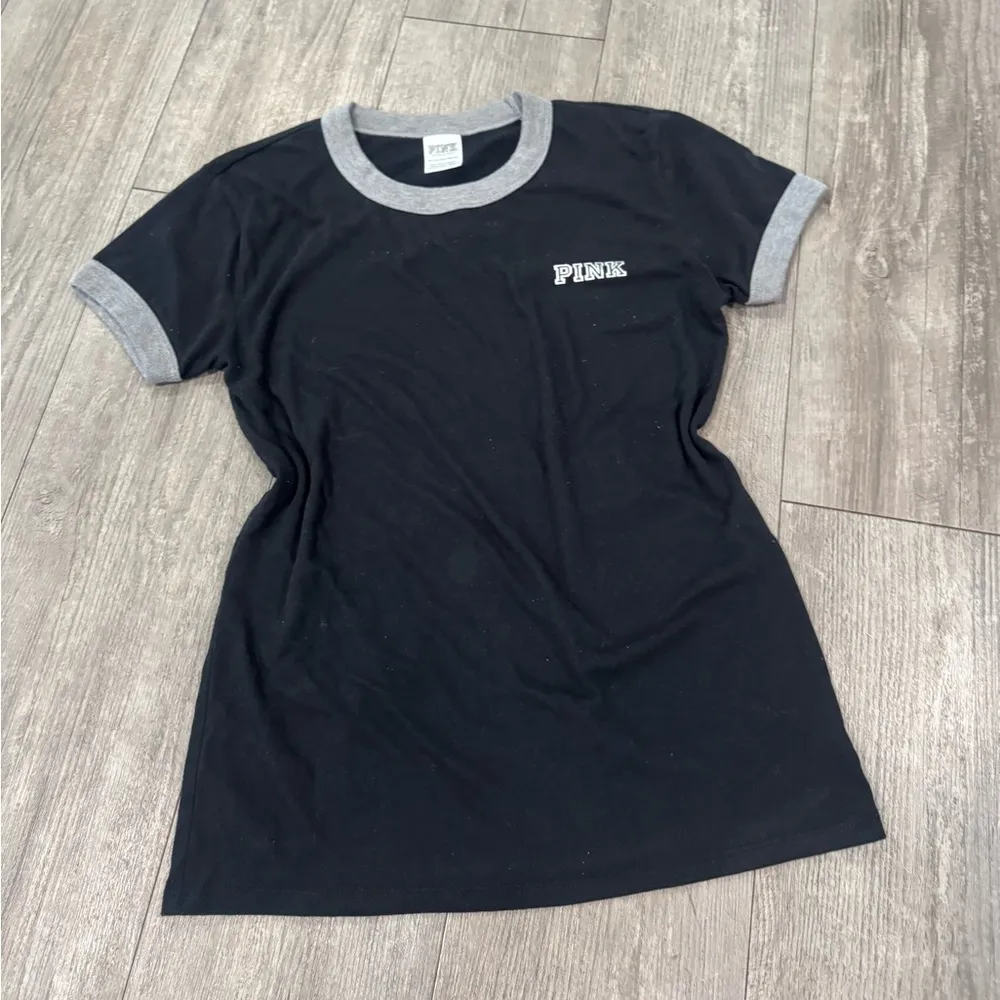 PINK Victoria’s Secret sequin Black and Gray T-Shirt - Image 4