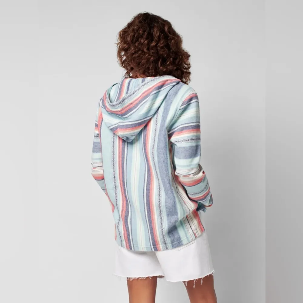 Faherty Organic Cotton Baja Hoodie Poncho Sierra Paradise Small - Image 9