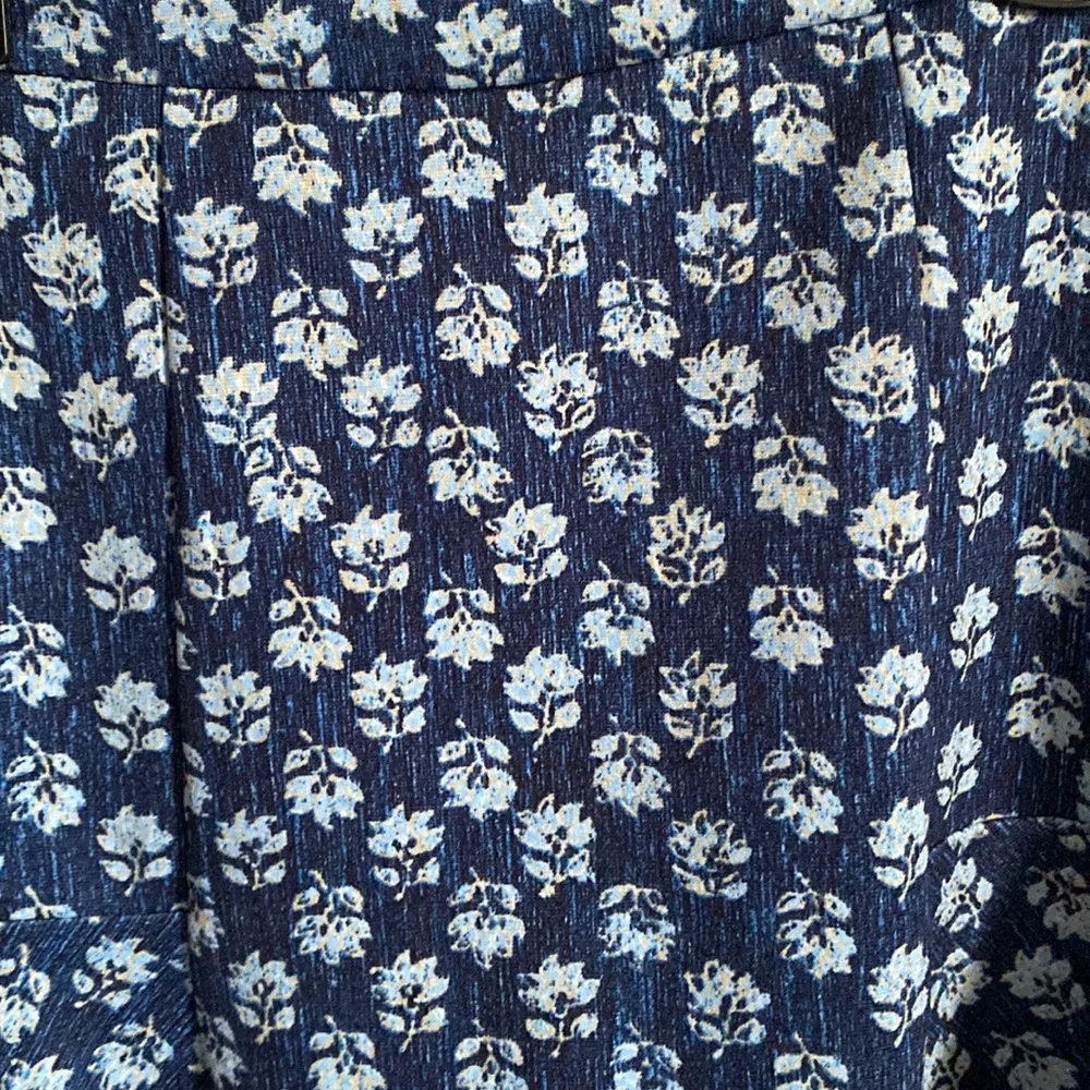 MICHAEL Michael Kors Fit & Flare Blue Floral Print Mini Skirt - Image 2