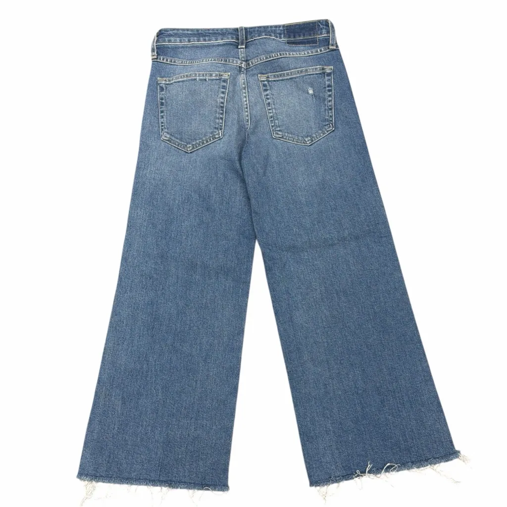 AMO Marjorie Cropped Wide Leg Jeans Blue Size 25 - Image 2