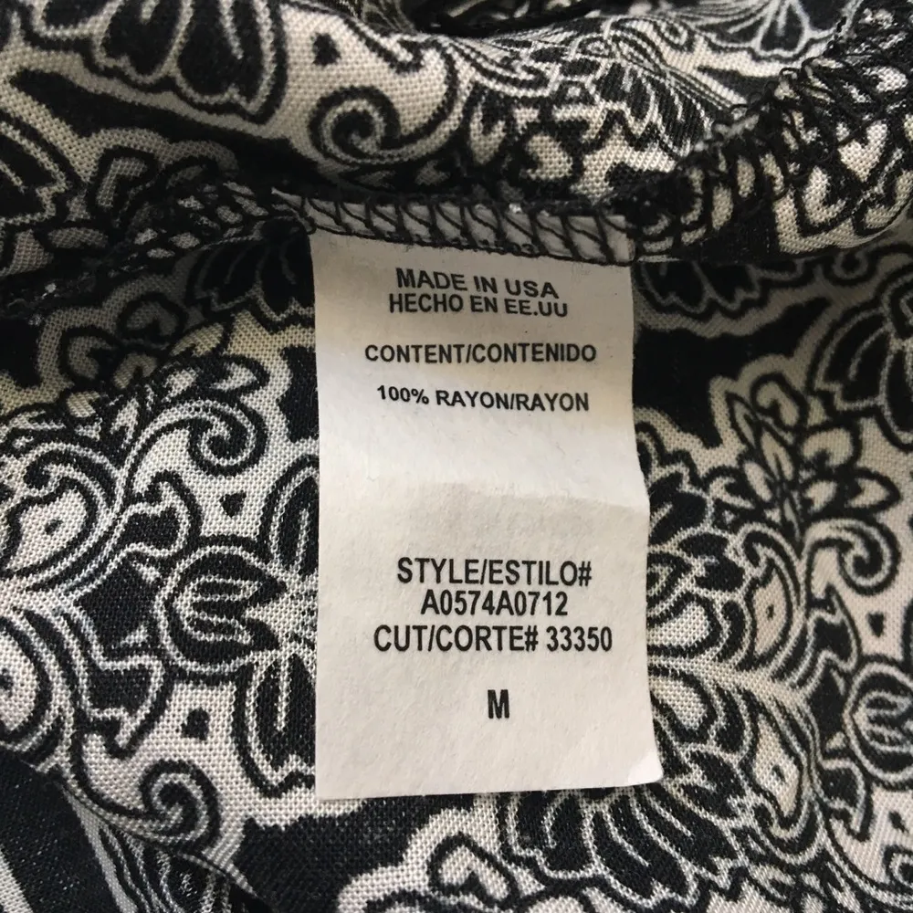 Lily White Black & White Tassel Festival Top NWT - Image 5