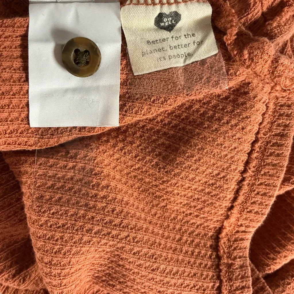 Madewell Burnt Orange Long Sleeve Henley - Image 10