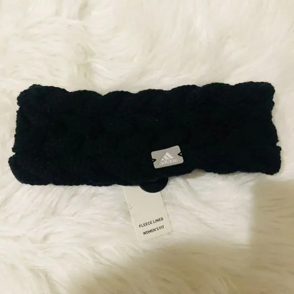 Adidas Women's Fashion Headband Sports Running Training Knit Black One Size NWT‎ - Image 5