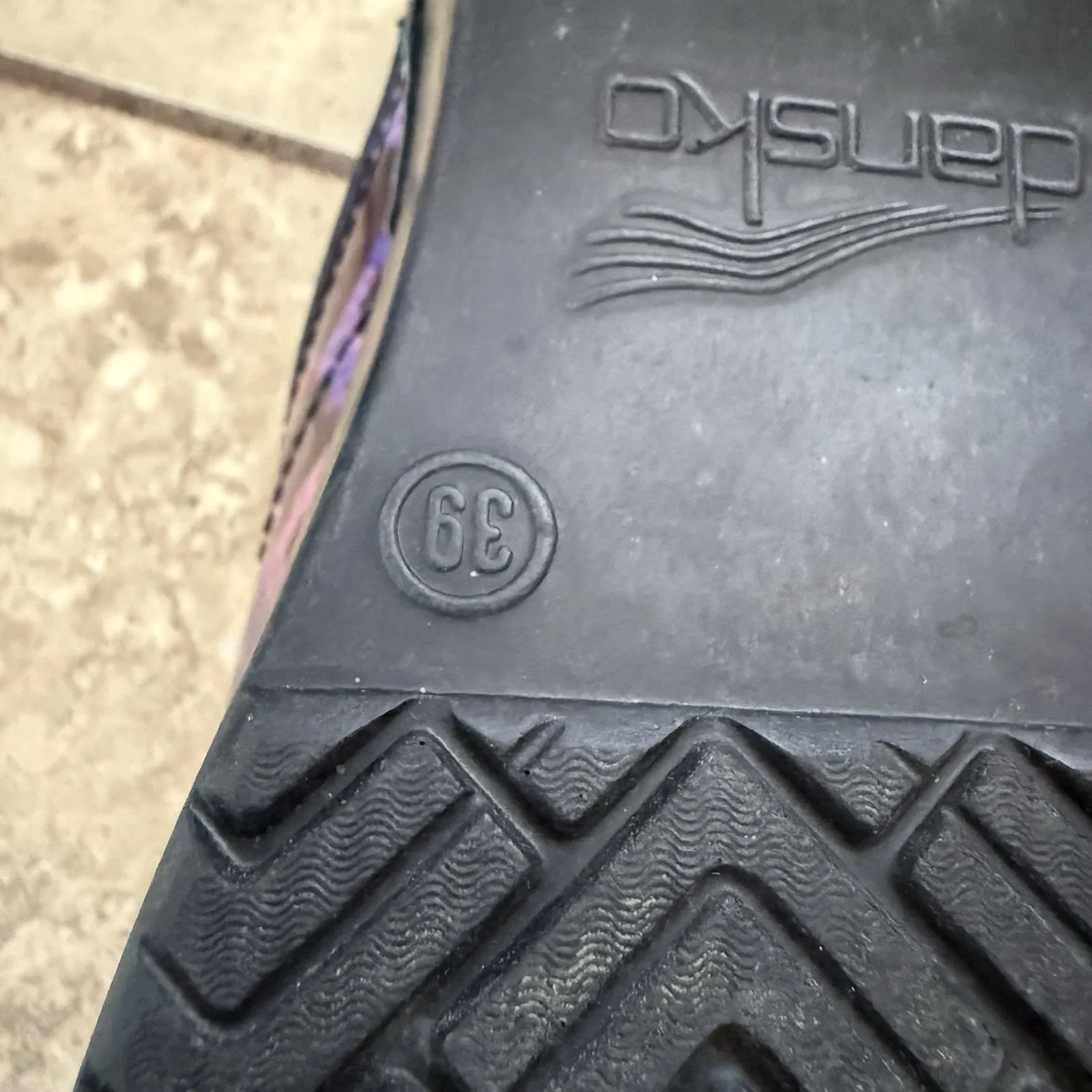 Dansko Womens Clogs Shoes Size 39 Purple Leopard Print‎ Professional Nursing - Image 9