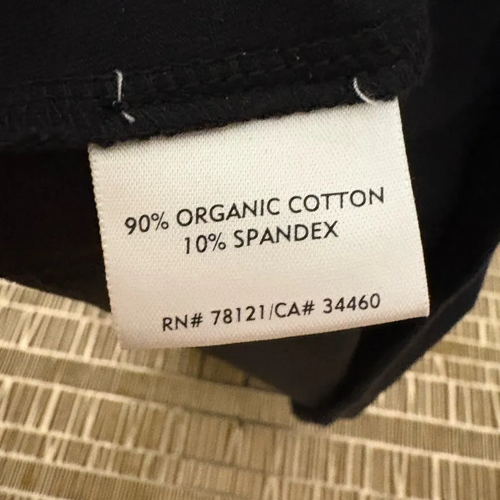 Eileen Fisher Black Cap Sleeve‎ Organic Cotton Stretch Jersey Dress Size PP - Image 5