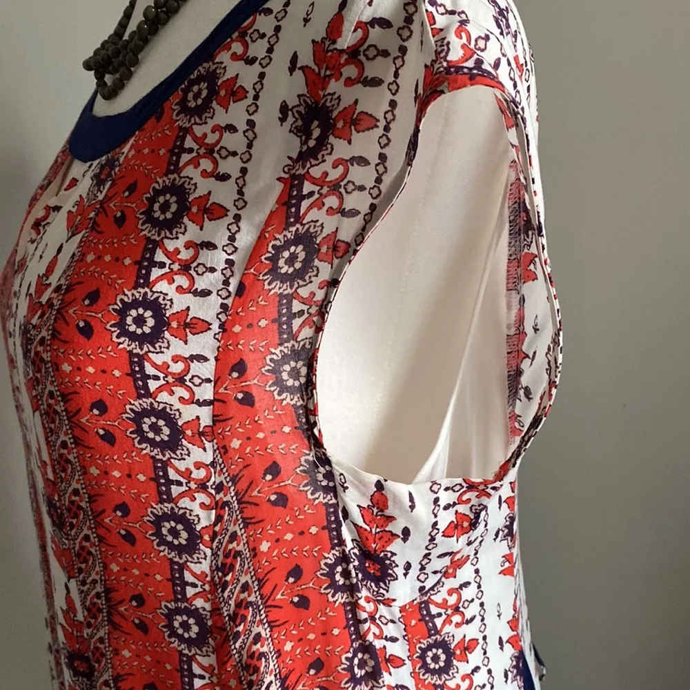 Anthropologie Maeve Woman’s Boho Sleeveless Cut Out Trapeze Skirt Mini Dress - Image 8