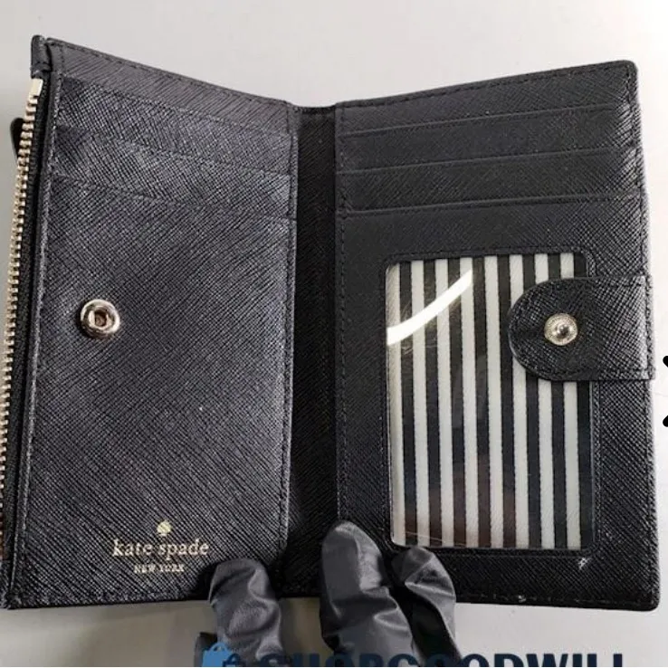 Kate Spade New York Jazz Things Up Black Cat Crossbody Purse Wallet - Image 8