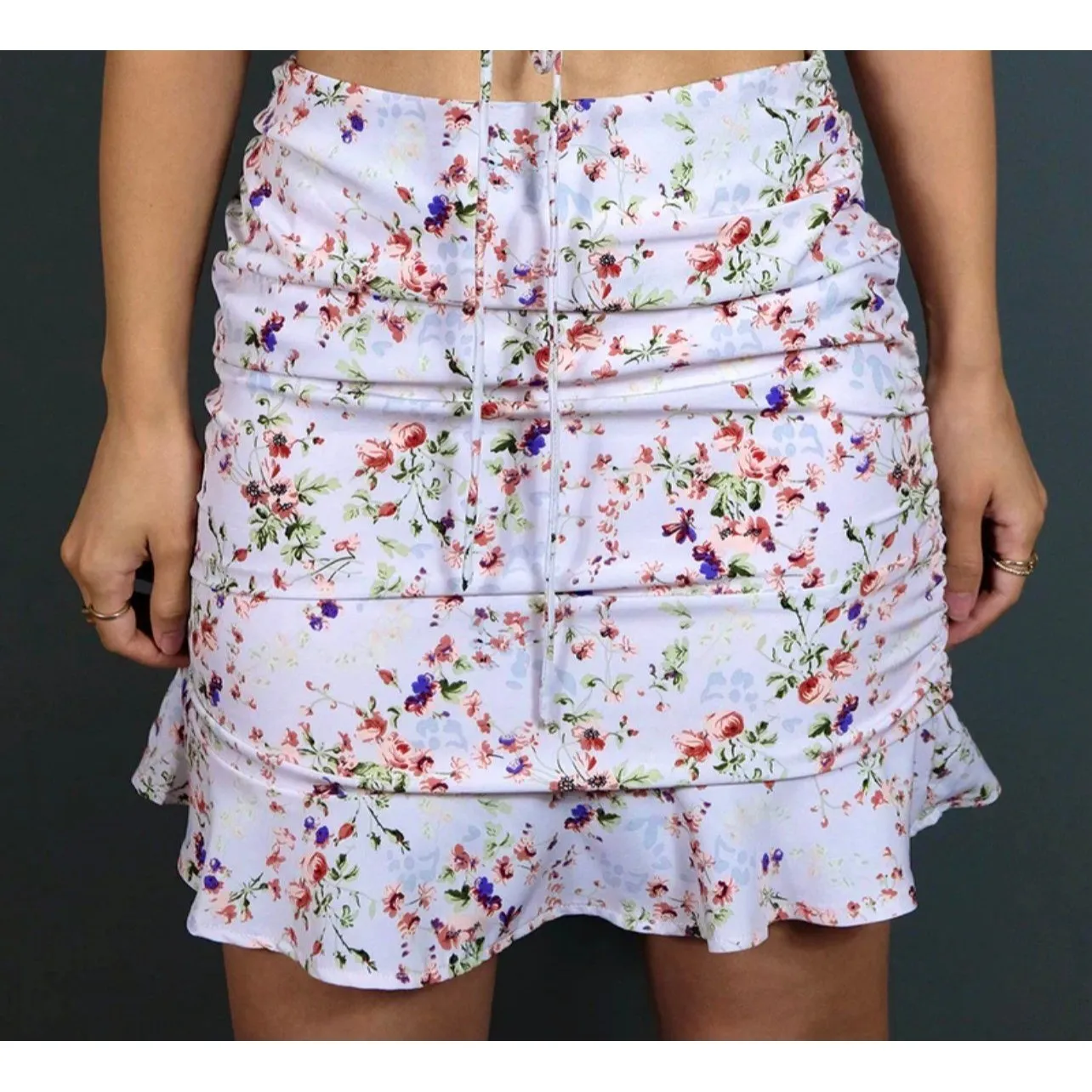 Princess Polly Catalina floral purple ruffle mini skirt - Image 3