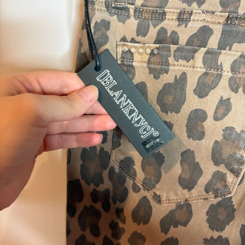 NWT Blank NYC The Reade Crop leopard print - Image 4