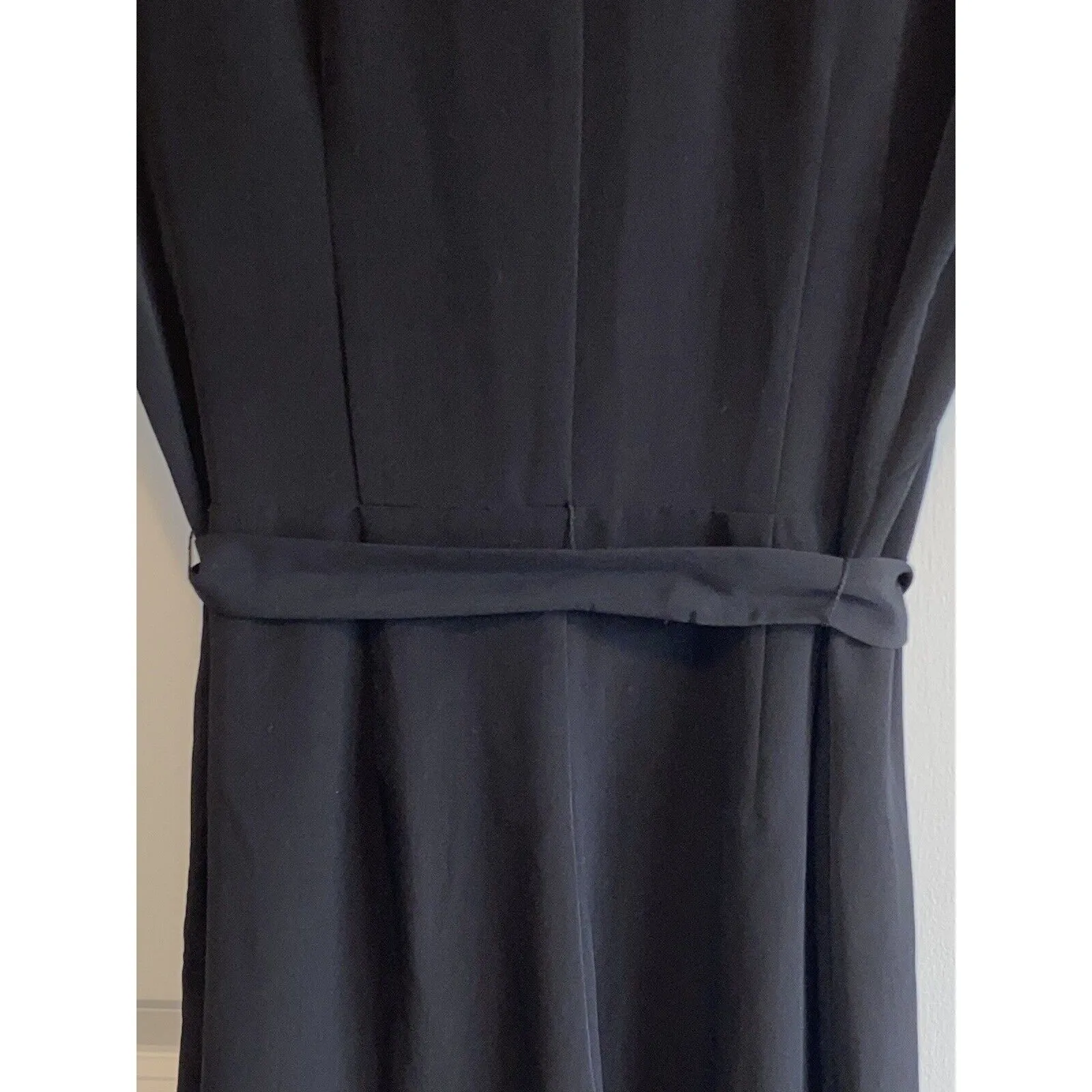 H By Halston Black Jumpsuit Sz M  Women’s Career Casual Party Romper V Neck - Image 9