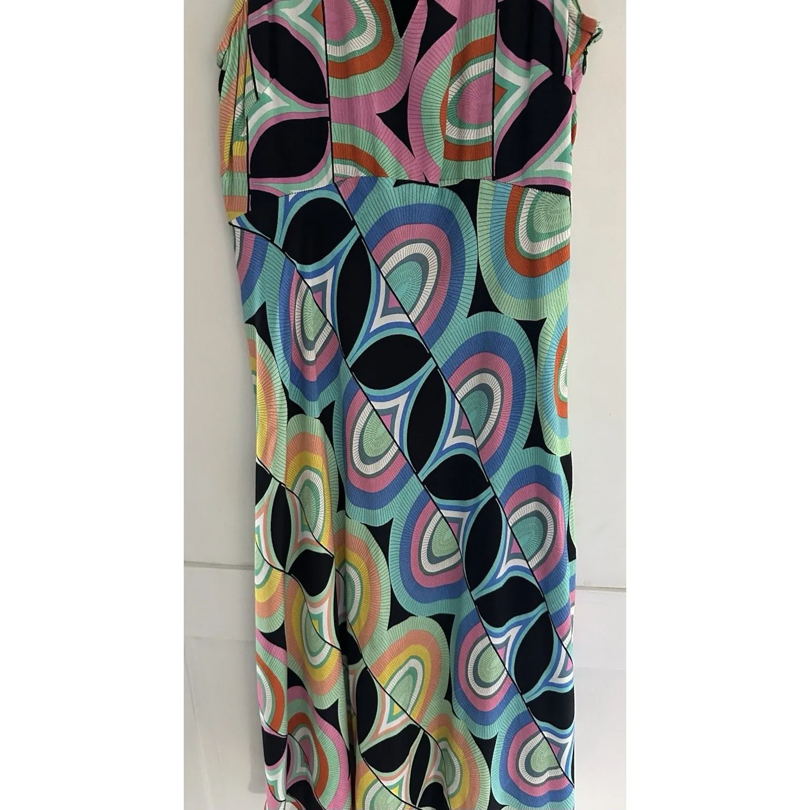 Anthropologie Kenzie Mod Retro Geometric Print Sleeveless Dress Asymmetric Sz 6 - Image 4