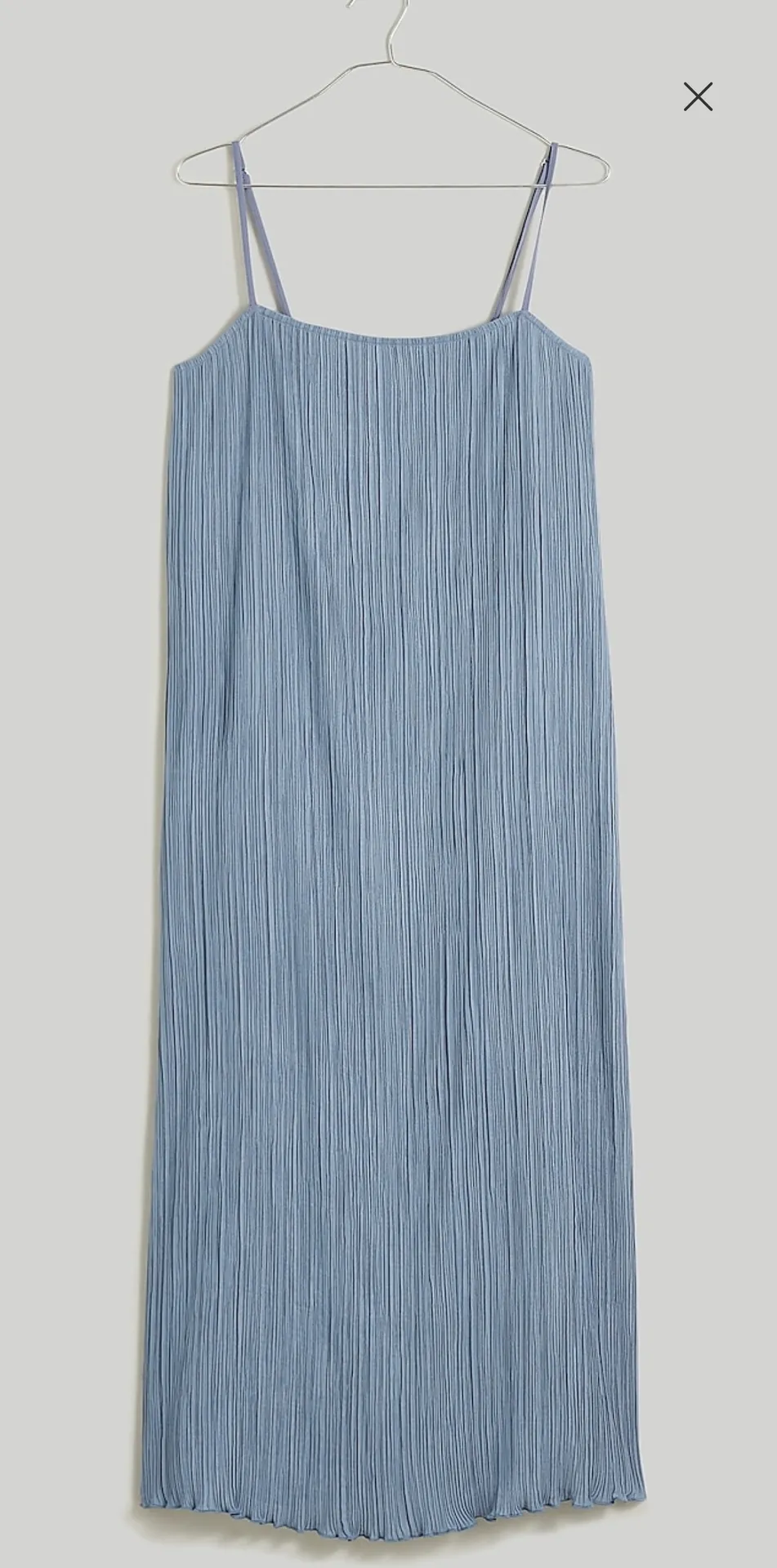 Madewell Blue Plisse Dress - Image 3