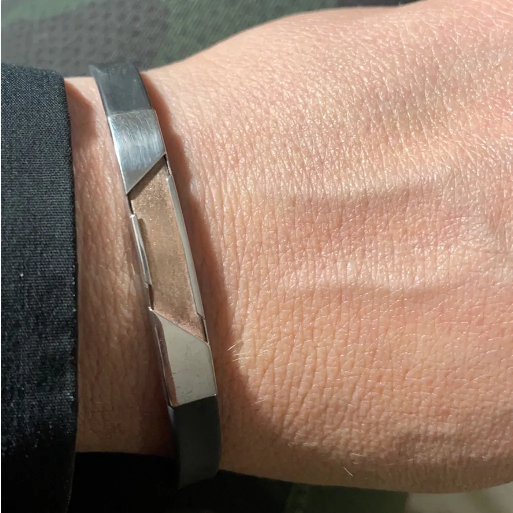 New in box sterling and stainless steel Bracelet rubber chain - Image 5