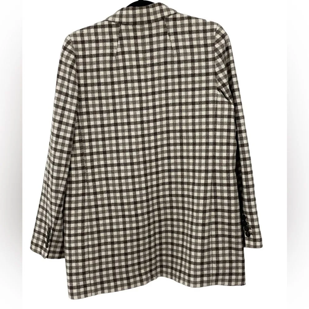 NWT Madewell Larsen Blazer‎ in Undyed Check Size MEDIUM - Image 5