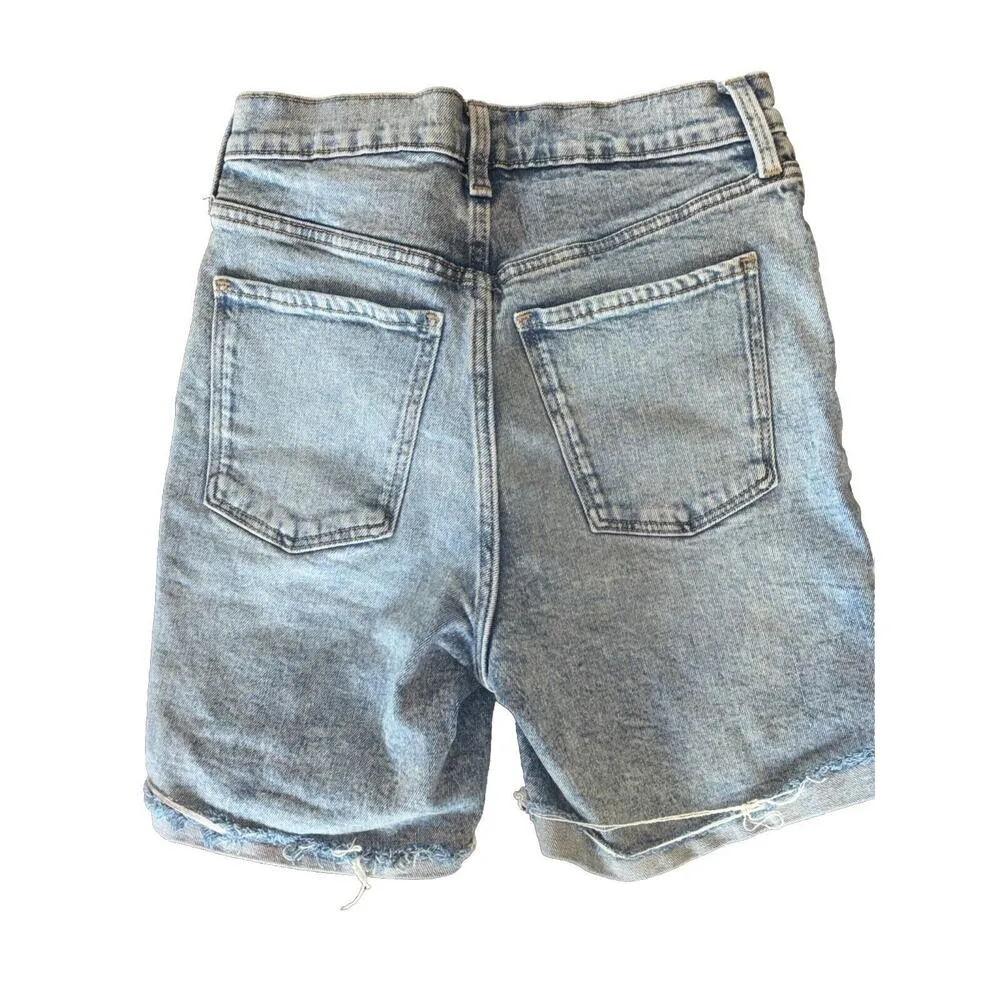 Old Navy Ski-Hi Shorts Women’s 2 Extra High Rise Button Fly Distressed Cuffed - Image 5
