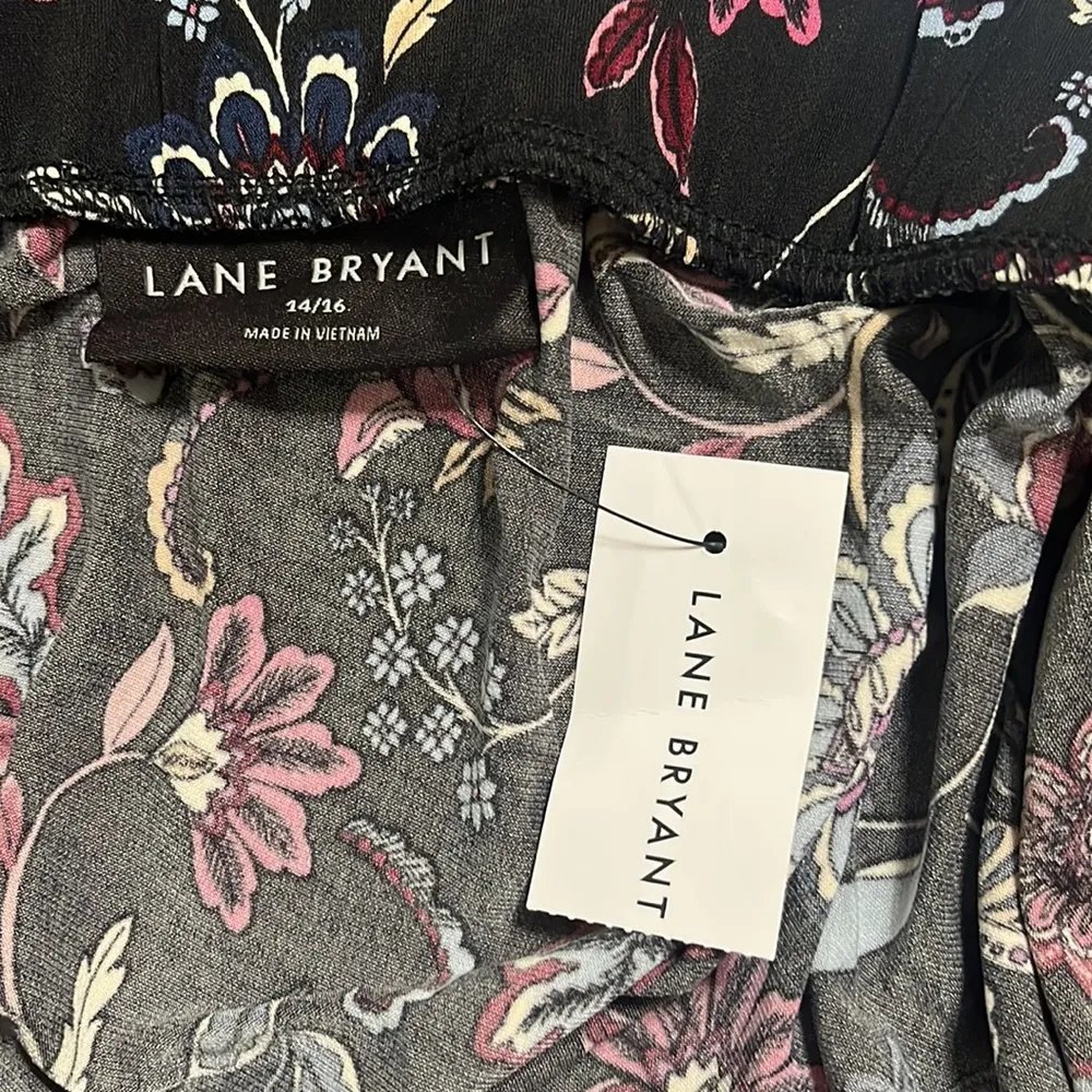 Lane Bryant Ruched Flounce Floral Elastic Waist Pull-up Skirt Sz 14/16 Casual - Image 4