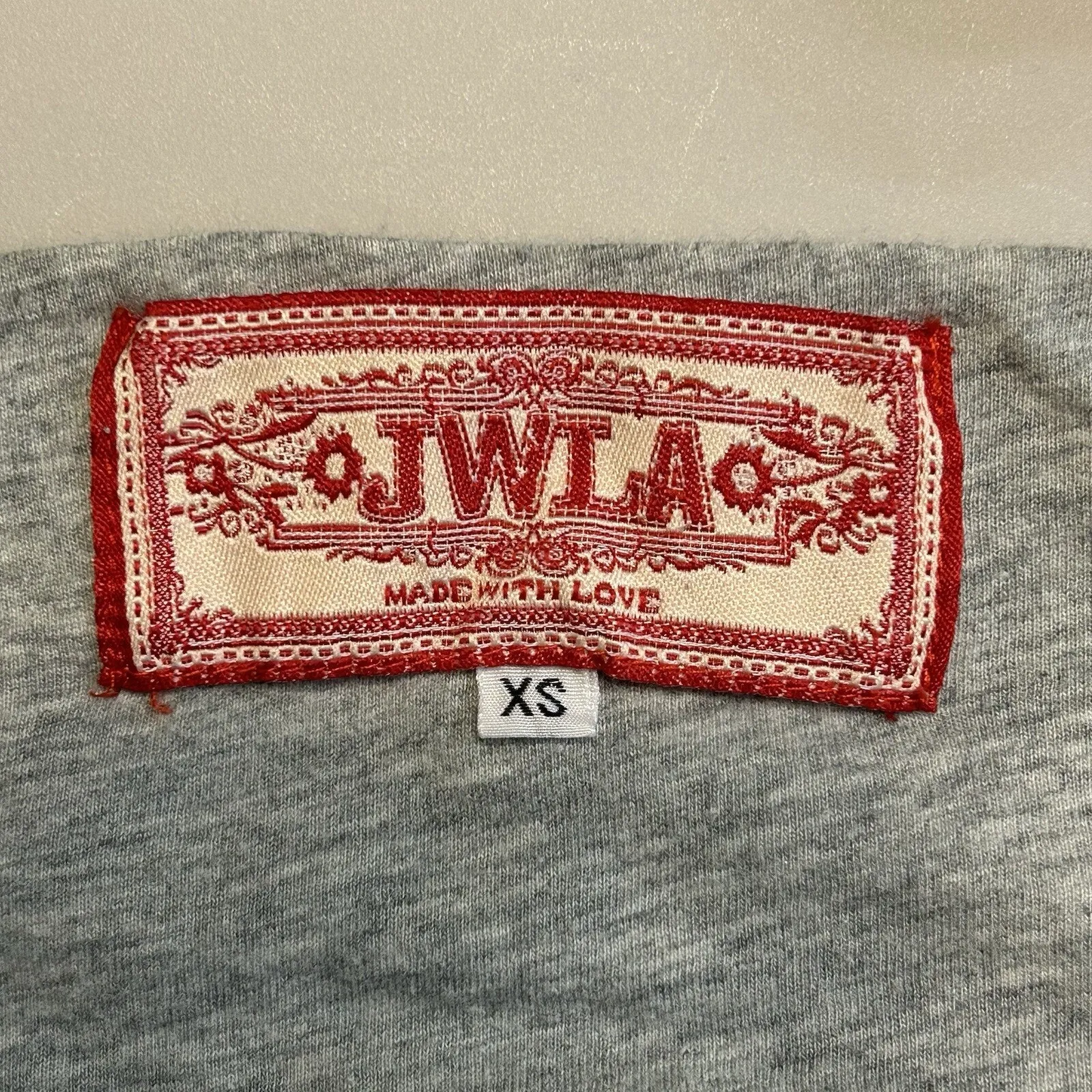 Johnny‎ Was JWLA Dress Babydoll Y2K Sz XS Gray Floral Embroidered Boho Hippie - Image 5