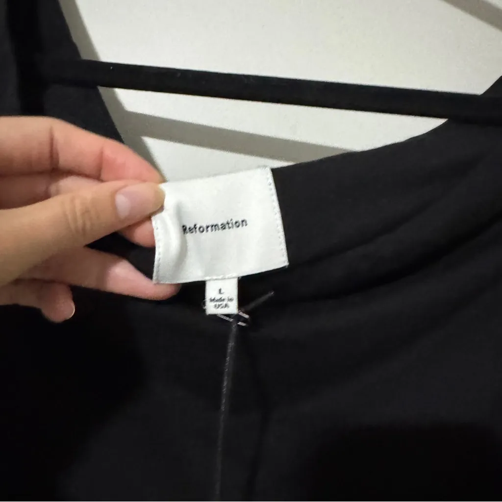 Reformation Lia Knit Dress Off the Shoulder Size L NWT - Image 7