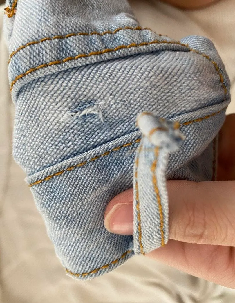 Distressed Denim Shorts Size M - Image 3