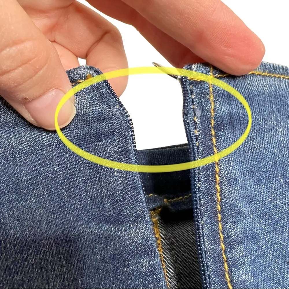 Who What Wear Front Slit Knee-Length Denim Stretch Skirt - Image 9