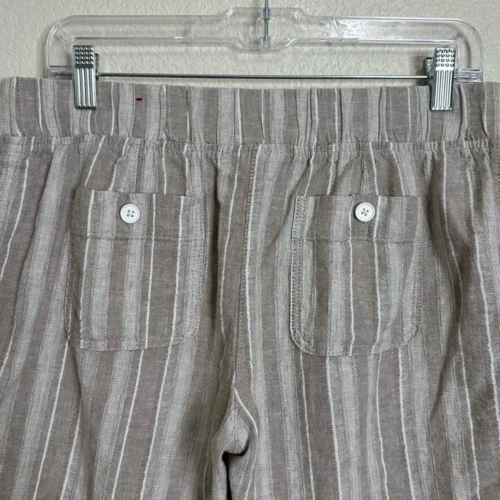 Talbots Linen Blend Drawstring Pull On Shorts, Size 10p - Image 6