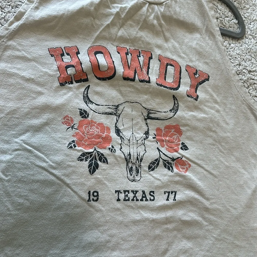 Refined Canvas Women's L Howdy Texas Distressed Muscle Tank Cowgirl Southwestern Red Size L - Image 10