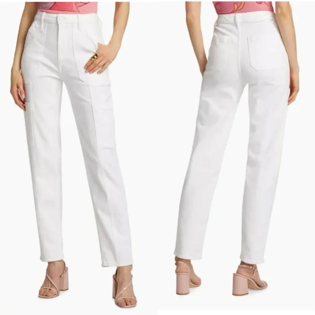 NWT MOTHER Denim Private Double Pocket Skimp Jeans Fairest of Them All White 31” - Image 15