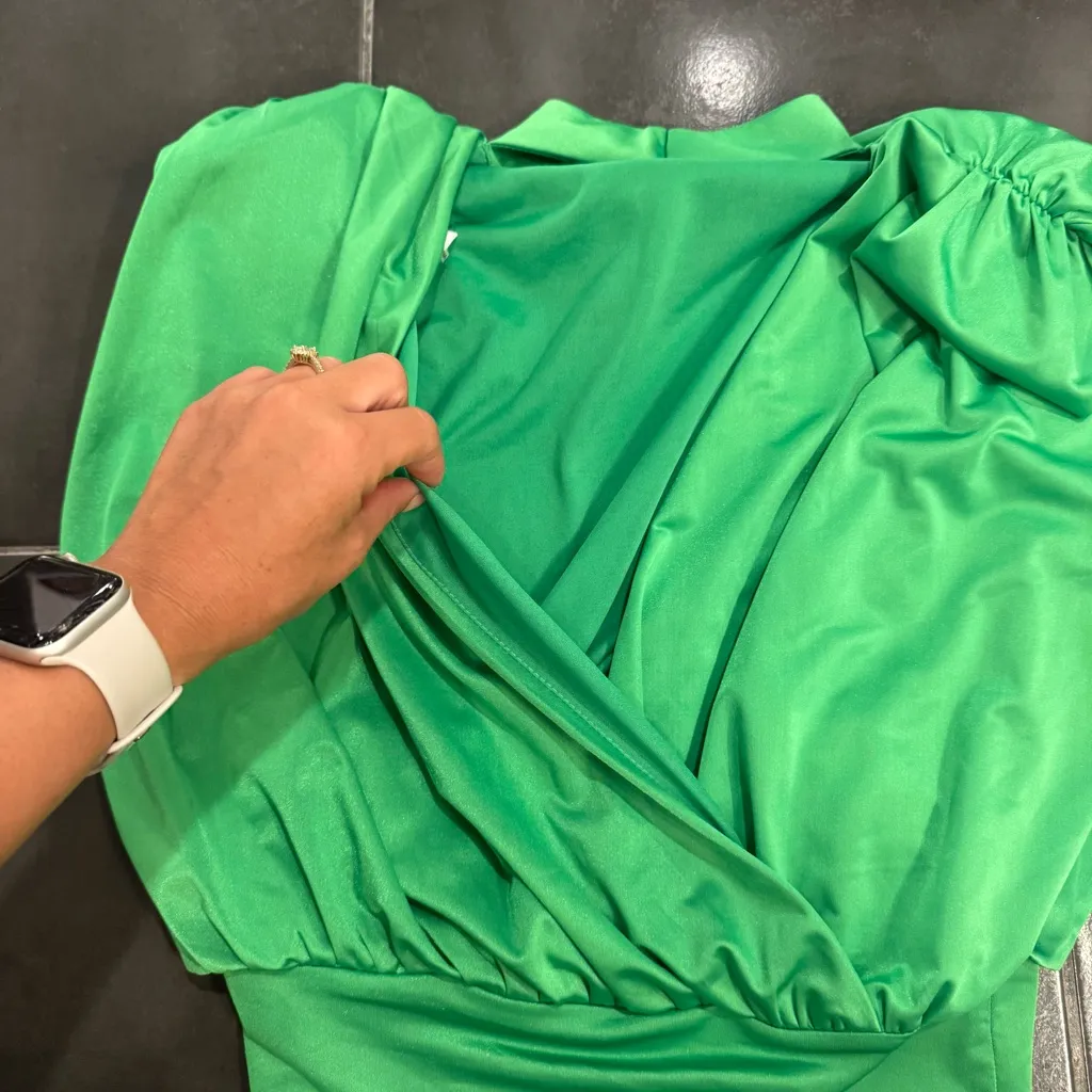 Green Satin Bodysuit - Image 4