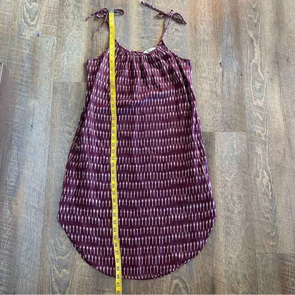 Madewell Dress Ikat Print With Pockets Small Merlot Purple Boho - Image 10