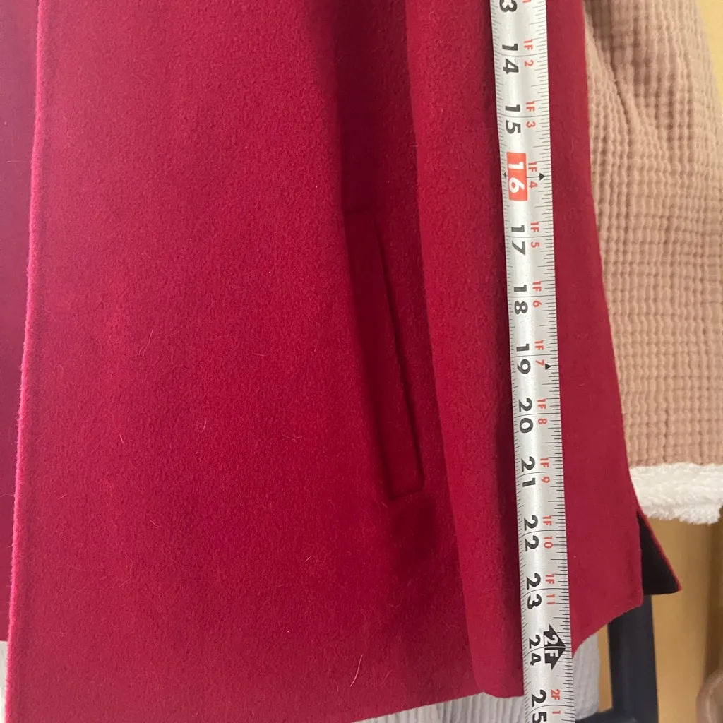 Talbots Vibrant Red Women's Wool Blazer jacket - Image 4